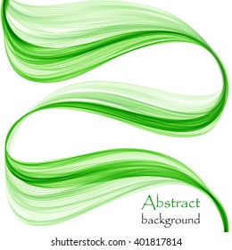 Abstract green background with wave