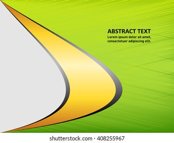 Abstract Green background with wave - brochure design or flyer
