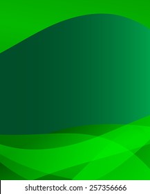 Abstract green background with wave design