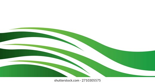 Abstractas líneas de onda de fondo verde. Eps10