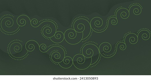 abstract green background with waves