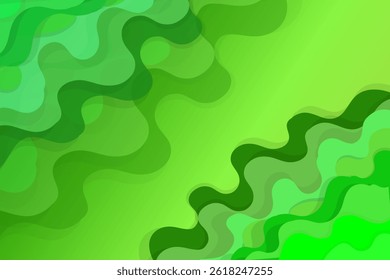 abstract green background with waves