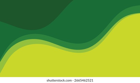 Fondo verde abstracto con ondas