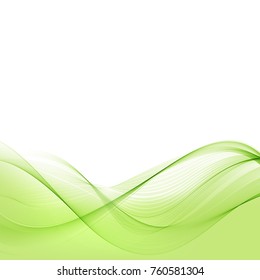 Abstract green background waves.