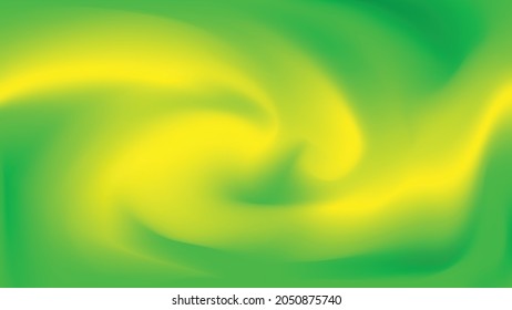 Abstract green background with waves and flower petals
