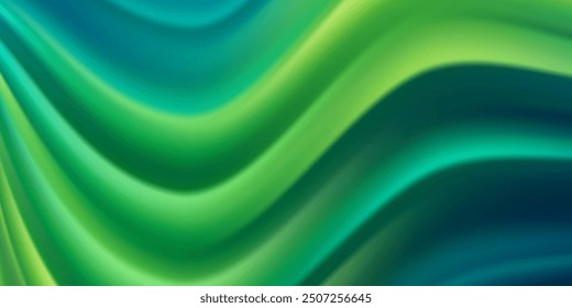 abstract green background with waves, green paper art, A green abstract background with wavy lines. 