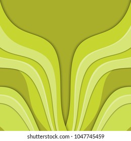 Abstract green background with waves. Abstract wavy background. 