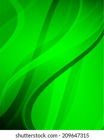 Abstract green background with waves for your design