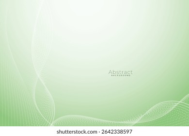 Abstract green background, with wavy design. Vector illustration of EPS 10