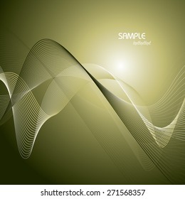 Abstract green background with wavy lines.