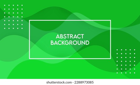 Abstract green background with wavy style