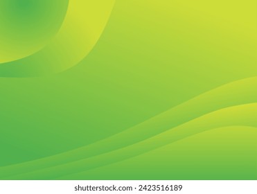 Abstract green background. wavy texture Dynamic shapes composition.