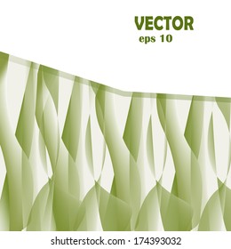 Abstract green background. Wavy background,  vector illustration with plenty space for your text