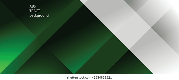 Fondo verde Abstractas con blanco geométrico. Fondo geométrico verde y blanco. Ilustración vectorial. Traje para el Anuncio, el Diseño web, etc