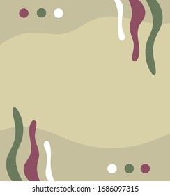 abstract green background with white purple and dark green