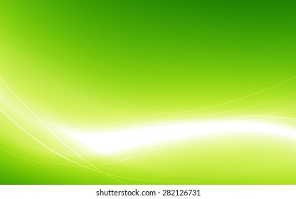 Abstract green background with white wave. Vector illustration. Clip-art