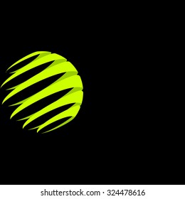 Abstract green background for your text and logo - stock vector illustration. Black background 