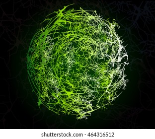 Abstract green ball