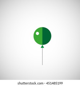 abstract green balloon on white background.