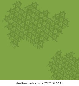 abstract green bamboo craft pattern background