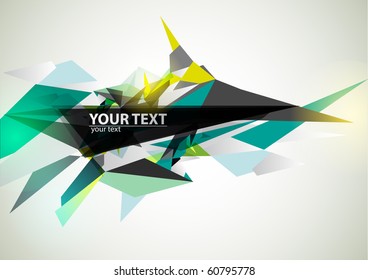 Abstract green banner.