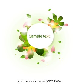 Abstract green banner