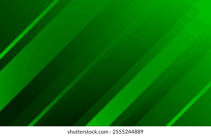 Abstract green banner background with diagonal stripes. Eps10 vector