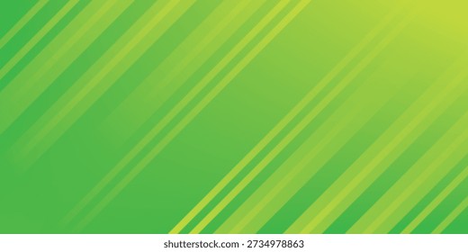 Fondo de Anuncio verde abstracto con rayas diagonales y semitono de punto. Ilustración vectorial
