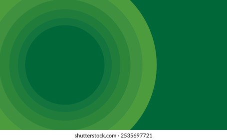 abstract green banner background with dynamic circle for business presentation. vector illustration