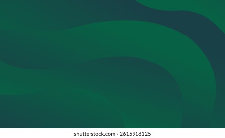 Abstract green banner background. Dynamic sound wave. Design element. Vector illustration
