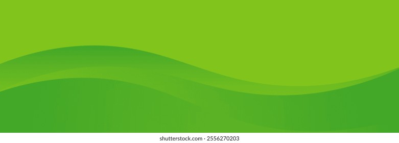 Abstract green banner background. Graphic design banner pattern background template with dynamic curve shapes