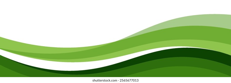 Abstract green banner background. Graphic design banner pattern background template with dynamic curve shapes