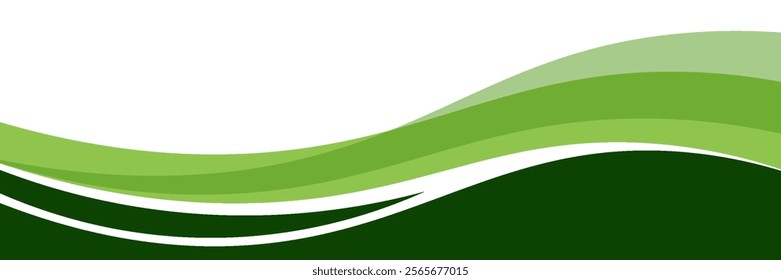 Abstract green banner background. Graphic design banner pattern background template with dynamic curve shapes