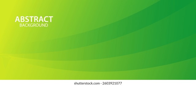 Abstract green banner background. Graphic design banner pattern background template with dynamic curve shapes