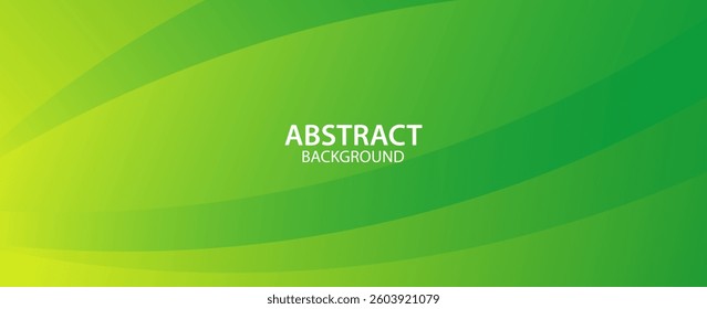 Abstract green banner background. Graphic design banner pattern background template with dynamic curve shapes