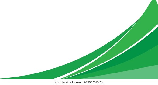 Abstract green banner background. Graphic design banner pattern background template. dynamic curve shape design