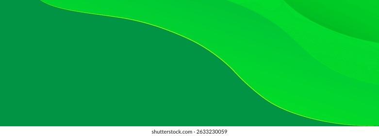 Abstract green banner background. Graphic design banner pattern background template with dynamic curve shapes