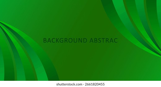 Fondo de Anuncio verde Abstractas. Plantilla de fondo de patrón de Anuncio de Diseño gráfico. diseño de forma de curva dinámica.