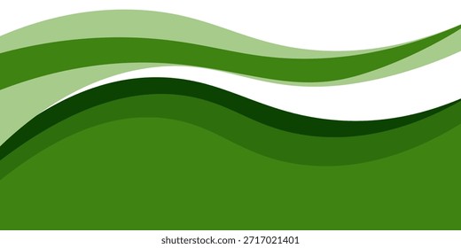 Abstrakter grüner Bannerhintergrund. Grafikdesign-Bannermuster-Hintergrundvorlage mit dynamischen Kurvenformen

