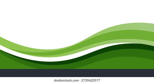 Abstract green banner background. Graphic design banner pattern background template with dynamic curve shapes