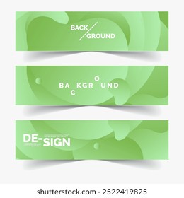 Abstract green banner background templates