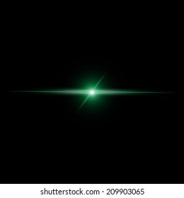 Abstract green beam Light vector