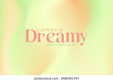 Abstract green, beige gradient with curvy texture, light glowing nude wavy background. Aesthetic pale brown, green wallpaper. Vintage smooth backdrop for presentation product display.