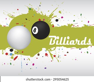 Abstract green billiard splash.Billiard background