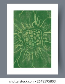 Arte da estrutura biológica das células verdes abstrata, uma experiência visual vibrante e cativante