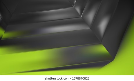 Abstract Green and Black Background Design