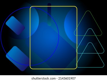 Abstract green black background with geometric vector illustration texture on banners horizontal decorative elements for backdrop design.