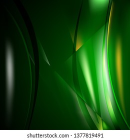 Abstract Green and Black Background Vector Illustration