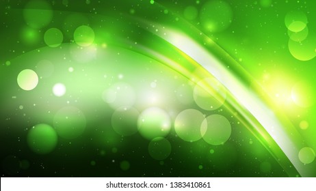 Abstract Green and Black Blurred Bokeh Background Image