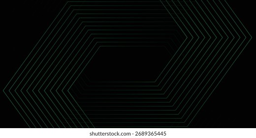Abstract Green and Black Chevron Lines Background, Vector Illustration.